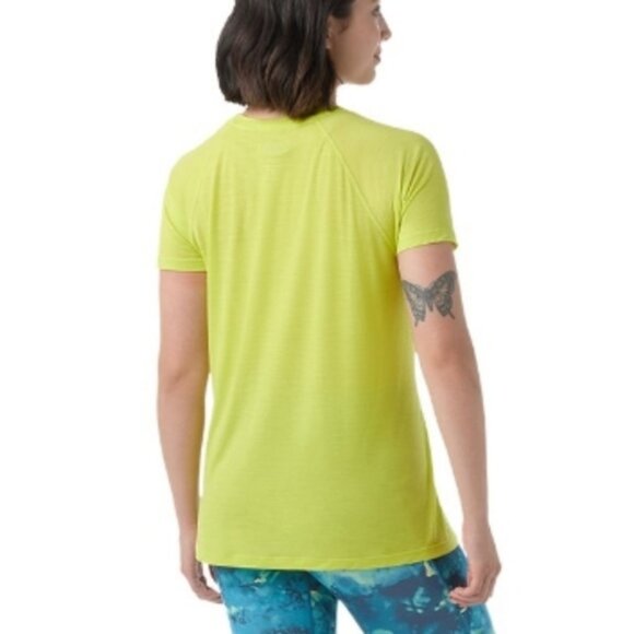 Smartwool Women's Active Ultralight T-Shirt Size XS Bright Green Wool - Picture 6 of 7